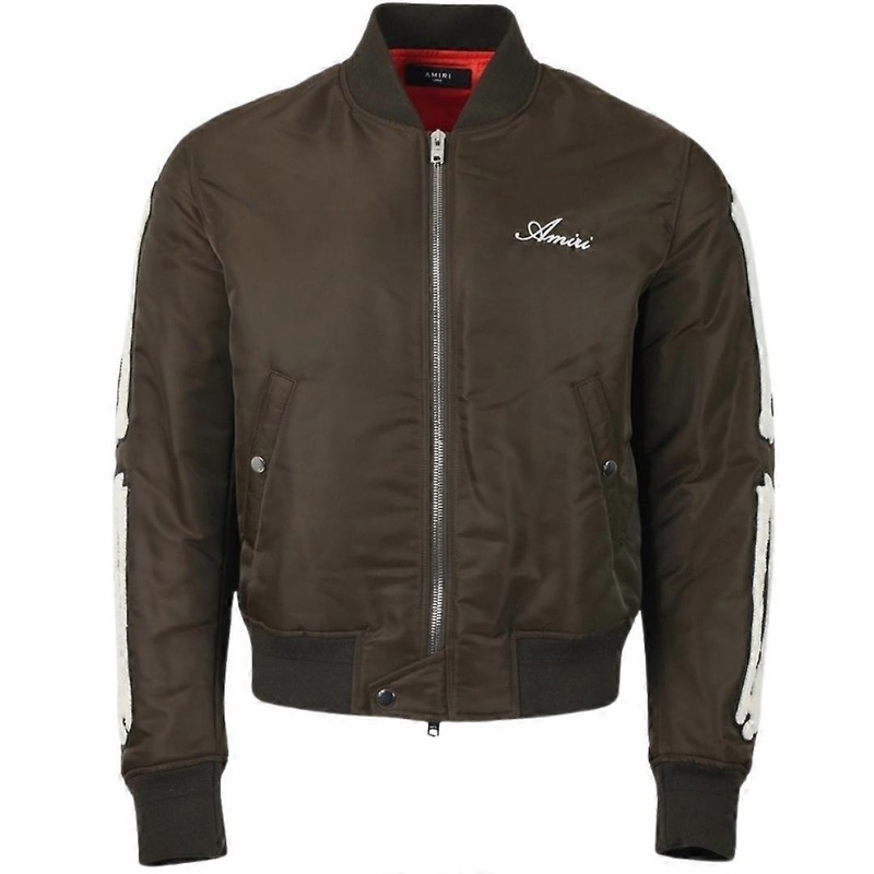 Amiri Bones Design Green Bomber Jacket