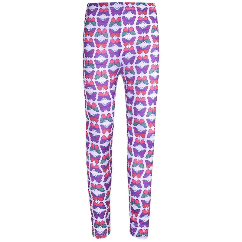 Girls Butterflies Print Soft Stretchy Summer Leggings