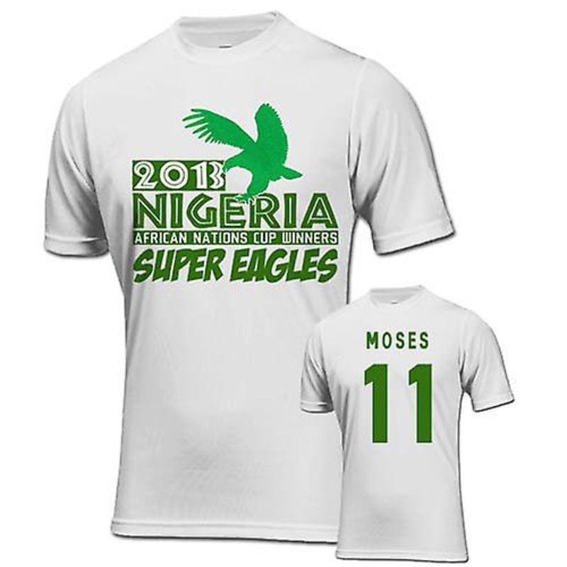 2013 Nigeria CAF Winners T-Shirt (White) – Moses 11