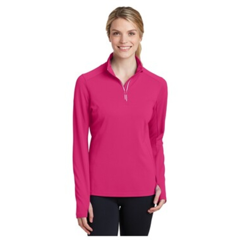 Sport-Tek LST860 Women’s Sport-Wick Textured 1/4-Zip Pullover