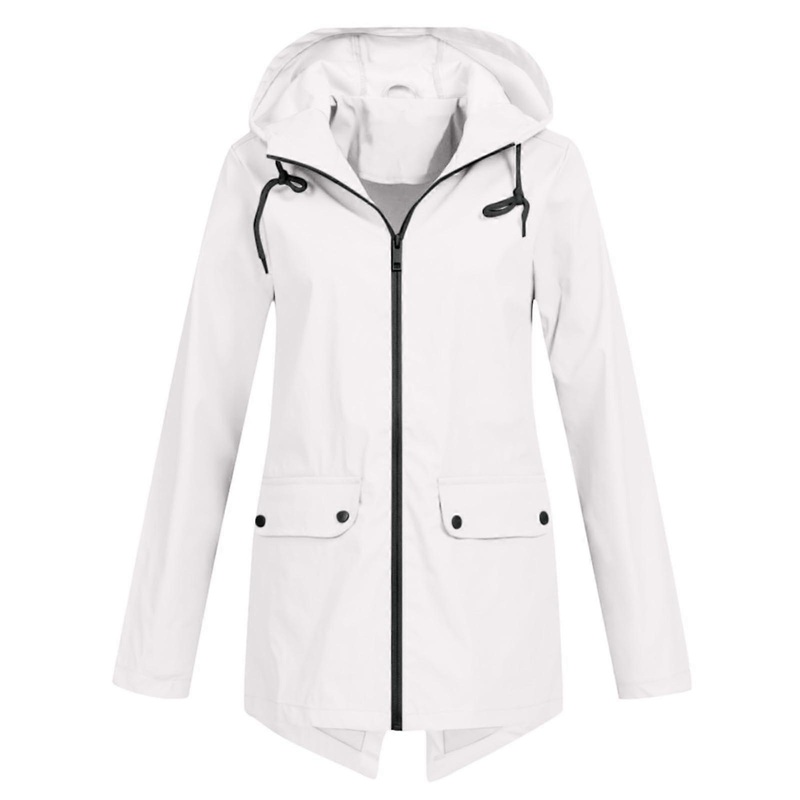Rain Jacket Women’s Breathable Windbreaker Rain Parka Large Sizes Transition Jacket