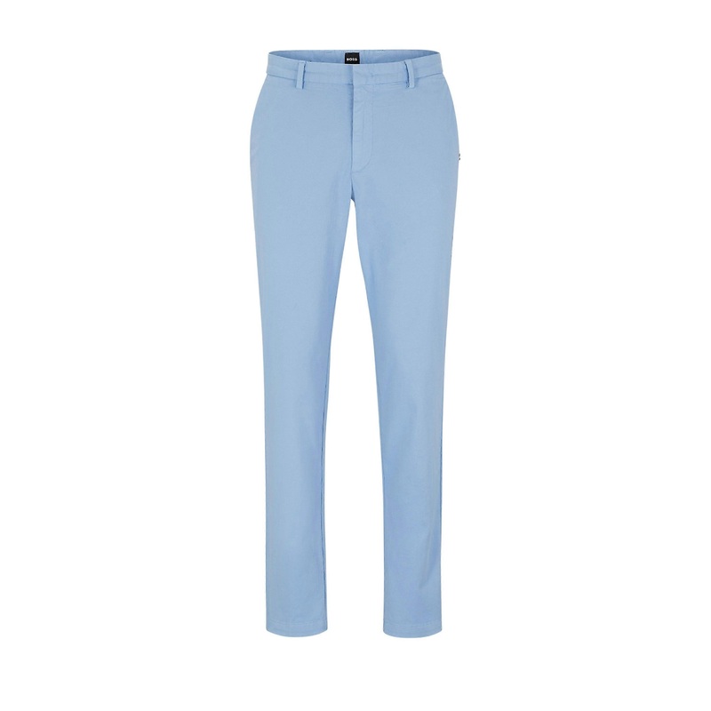 Boss Black Kaito 1 Cotton Trousers Open Blue