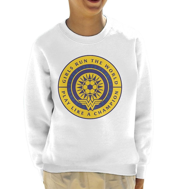 Wonder Woman Sports Girls Run The World Kid’s Sweatshirt