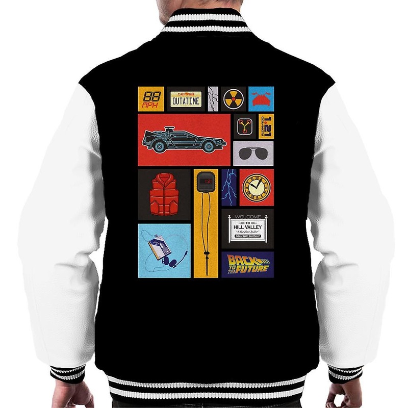 Back to the Future Tile Montage Men’s Varsity Jacket