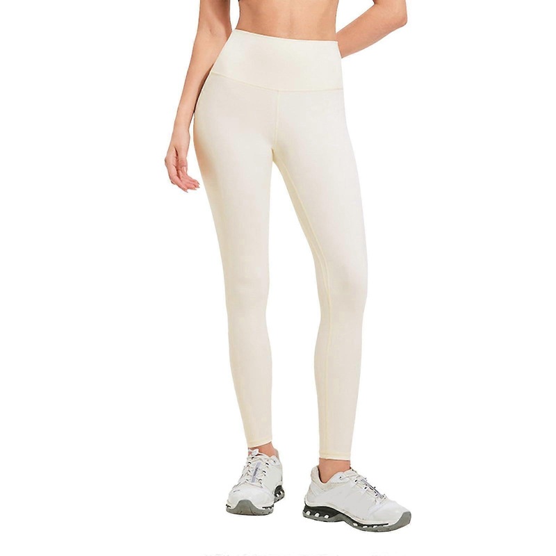 Yoga Women’s High Waist Scrunch Opaque Leggings XXL – Long Fitness Trousers for Gym, Training, and Jogging – White