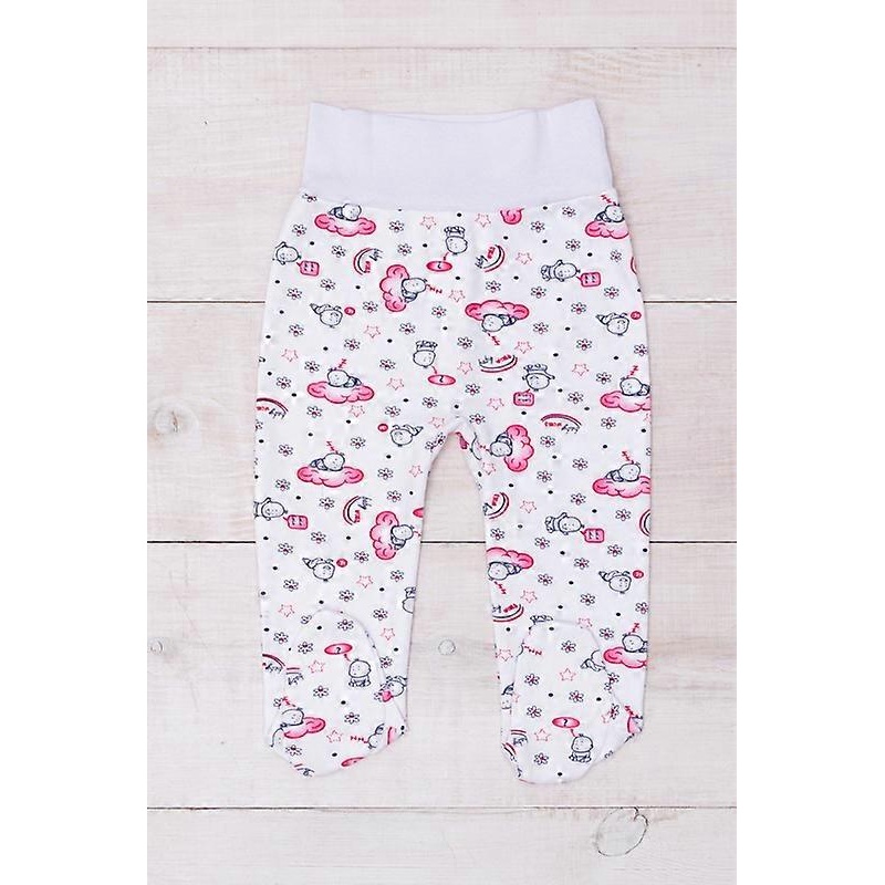 Girls Infant Pants  Soft Interlock Fabric & Fun Prints, Closed Feet Design, Any season,  HC 5034-016-5