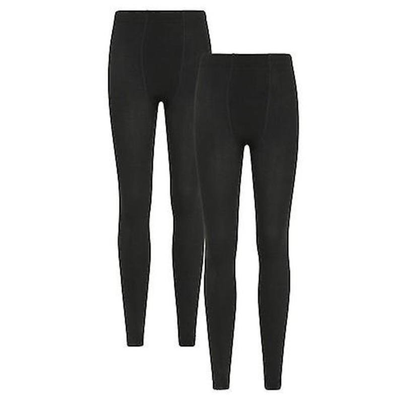 Mountain Warehouse Womens/Ladies Fleece Lined Thermal Leggings (Pack of 2)