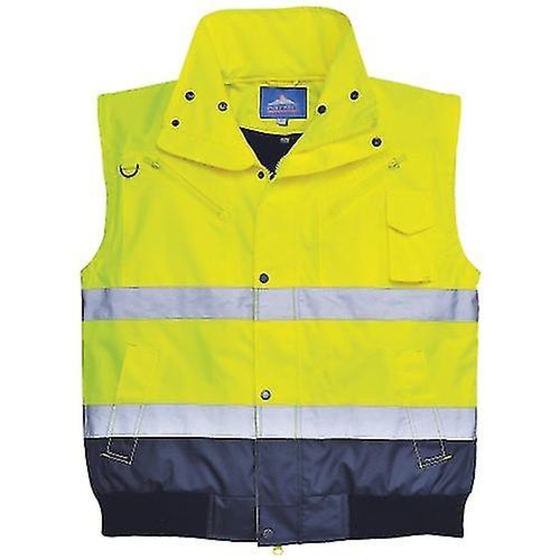 Portwest Mens 3 In 1 Hi-Vis Bomber Jacket (C465) / Workwear