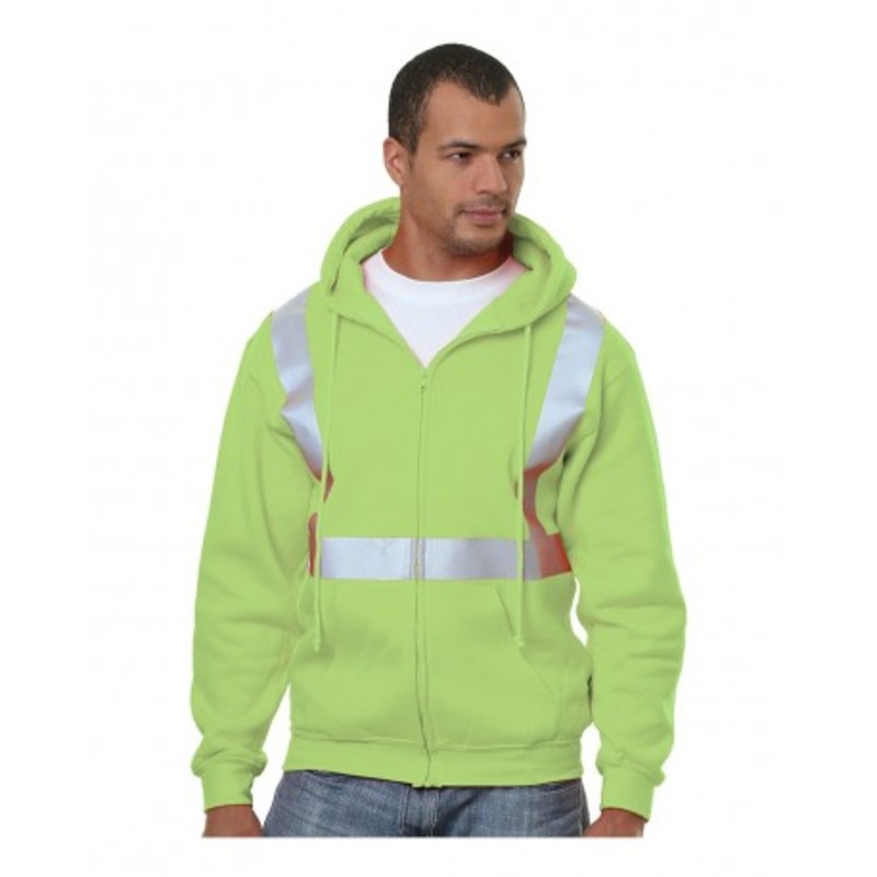 Bayside 3790 USA-Made Hi-Visibility Full-Zip Hooded Sweatshirt | Bayside 3790