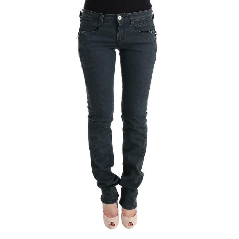 Gray Cotton Superslim Denim Jeans