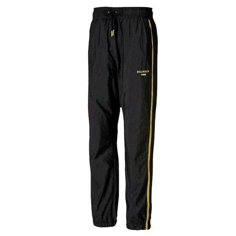 Puma x Balmain Woven Track Pants Joggers Bottoms Black Mens 596885 01