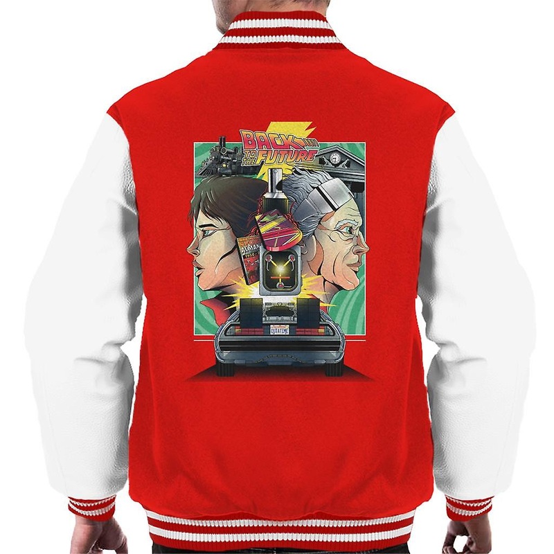 Back to the Future Doc Vs Marty Men’s Varsity Jacket