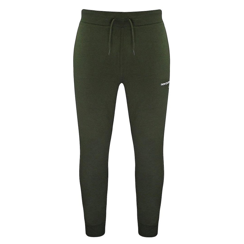 New Balance Stretch Graphic Logo Green Mens Classic Core Track Pants MP03901 ARG
