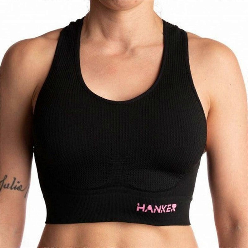 Womens Sports Top Hanker Cane  Black Running