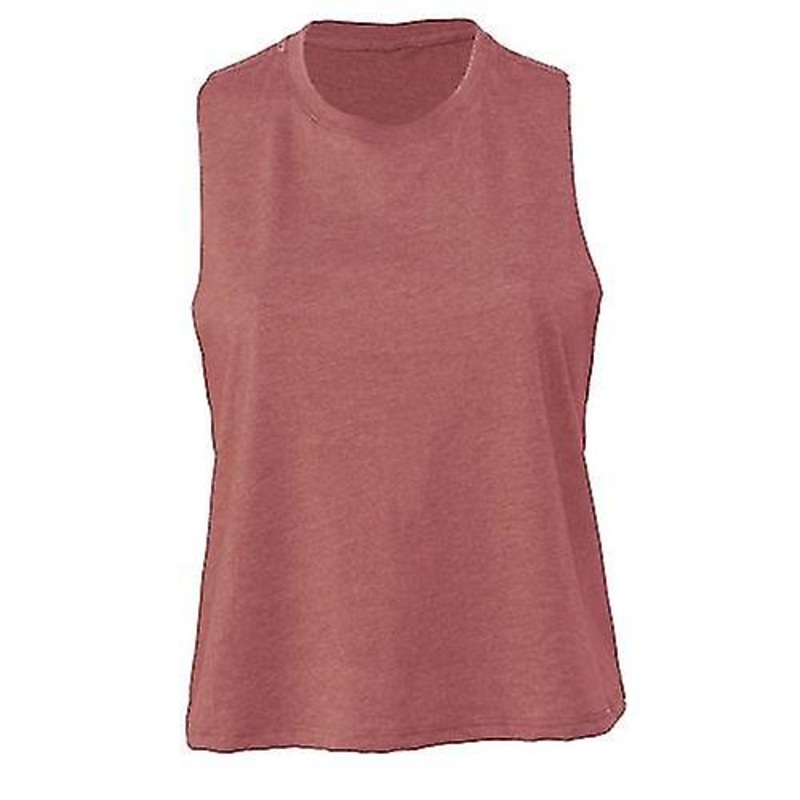 Bella + Canvas Womens/Ladies Racerback Cropped Tank Top