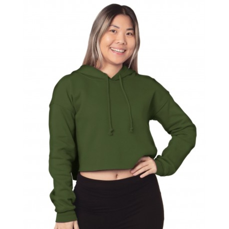 Bayside 7750 Ladies’ Cropped Pullover Hooded Sweatshirt | Bayside 7750