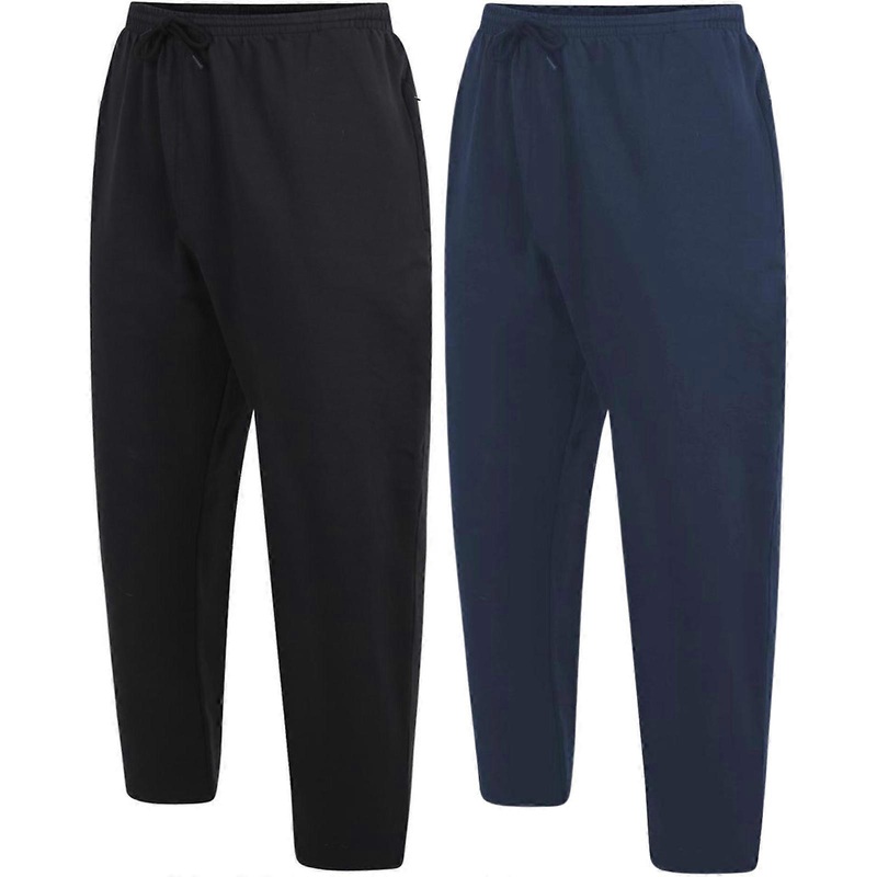 Espionage Mens Open Hem Joggers Big Tall Casual Trousers Bottoms Elasticated