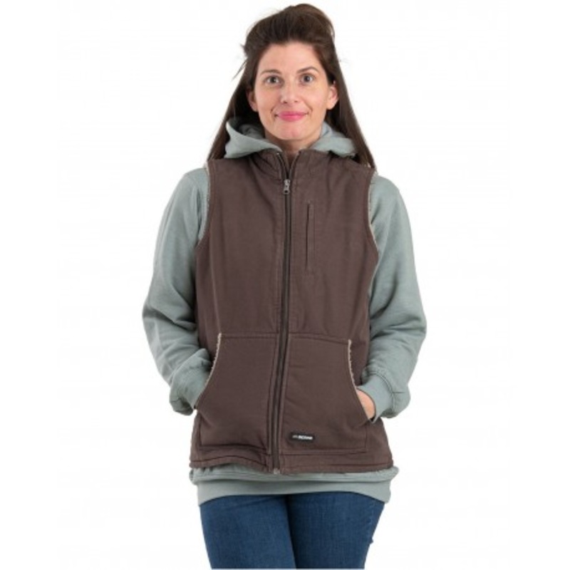 Berne WV15 Ladies’ Sherpa-Lined Softstone Duck Vest | Berne Apparel WV15