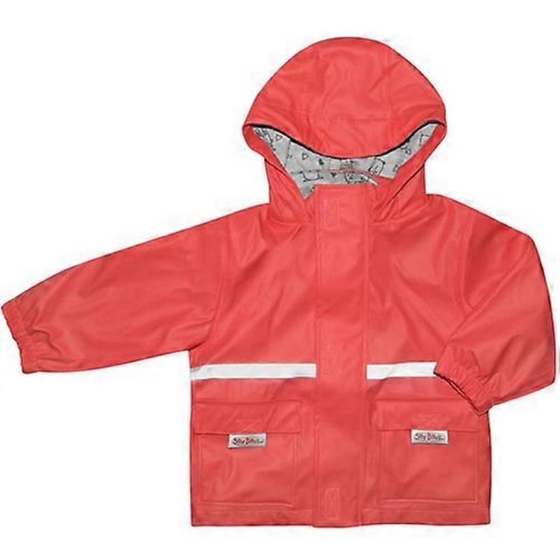 Silly Billyz Premium Quality Waterproof Jacket with Reflective Striping (Red)