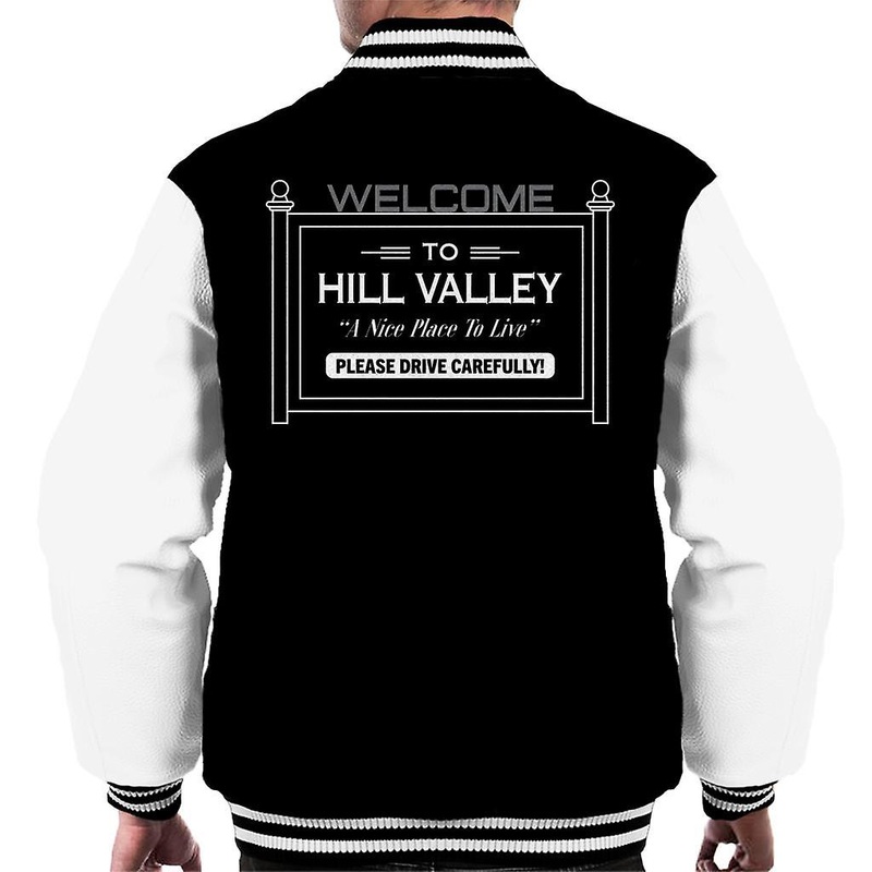 Back to the Future Welcome To Hill Valley Men’s Varsity Jacket
