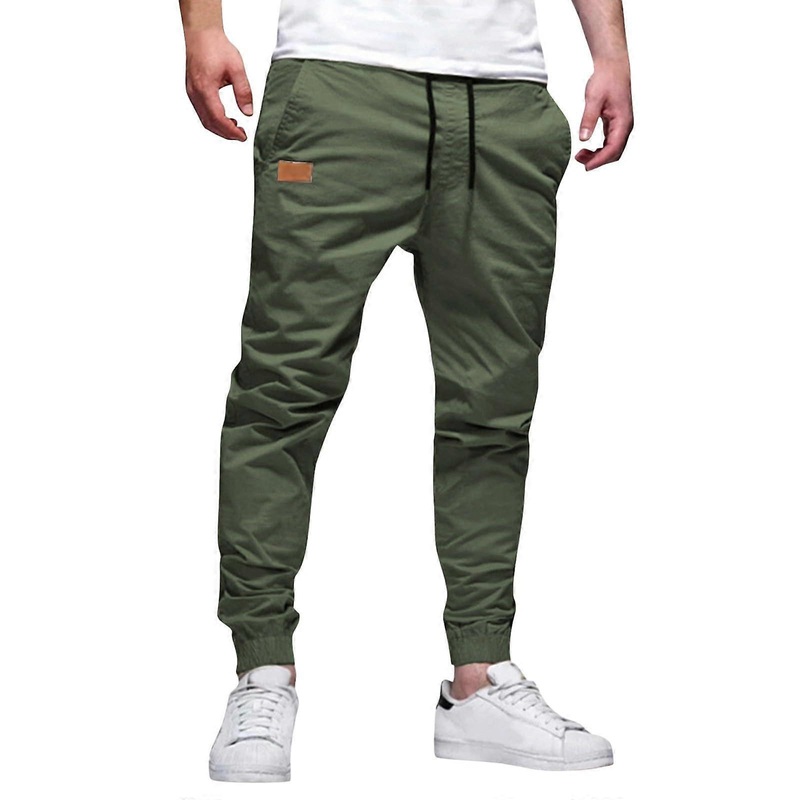 Cargo Trousers Men’s Baggy Jeans Jogging Bottoms Cotton Camouflage Linen Trousers Chino Trousers Regular Fit Rain Trousers 152 A2ag M