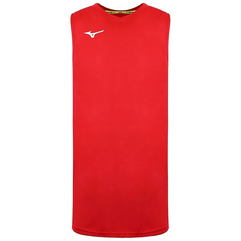 Mizuno Authentic Basketball V-Neck Mens Red Vest X2FA9A0162