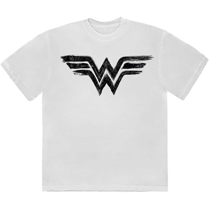 Wonder Woman Black Paint Logo T Shirt