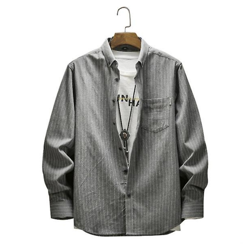 2022 Autumn New Brand Breathable And Comfortable Cotton Brushed Yarn-dyed Plaid Men’s Shirt Loose Casual Fashion Long-sleeved Shirt