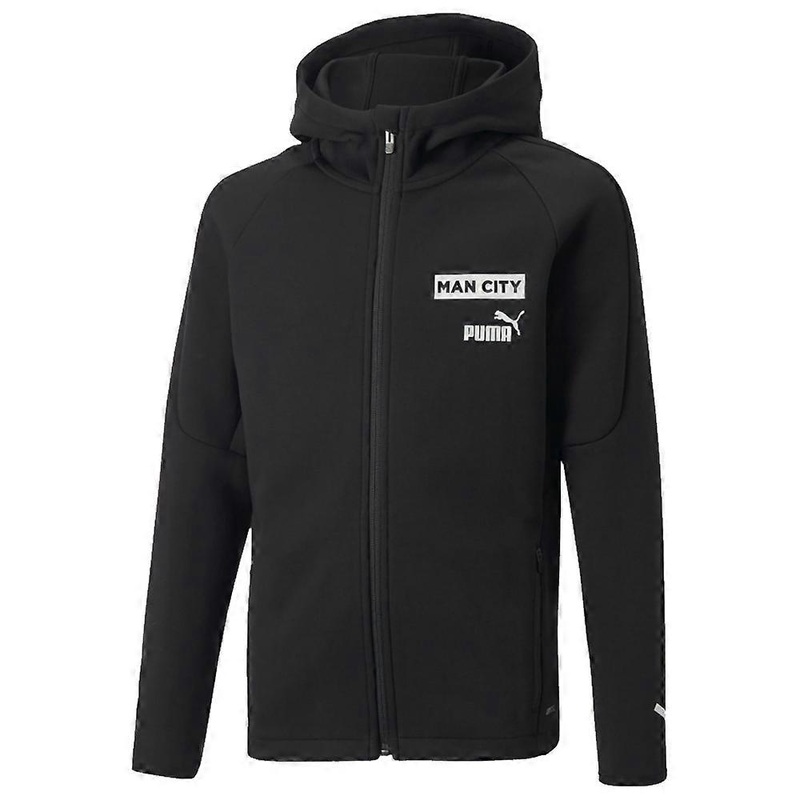 2022-2023 Man City Casuals Hoody Jacket (Black) – Kids