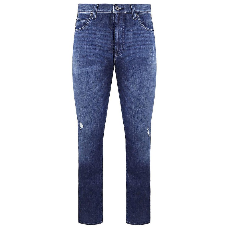 Emporio Armani J45 Regular Fit Bottoms Medium Blue Mens Jeans 6Z1J45 1D0QZ 0942