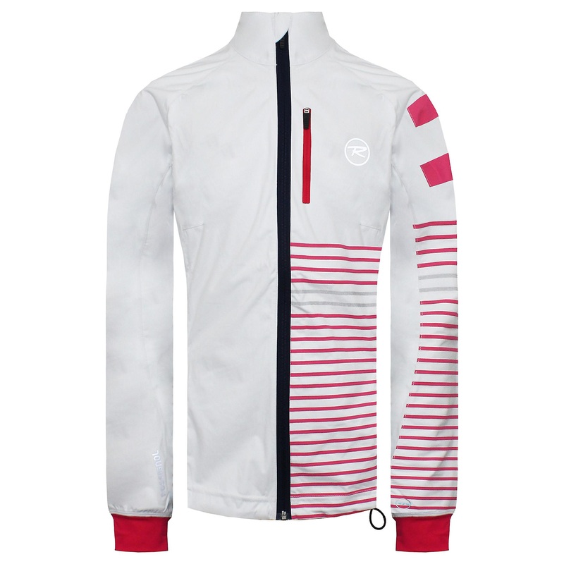 Rossignol Long Sleeve Zip Up White/Red Womens Ski Softshell Jacket RLFWJ22 100