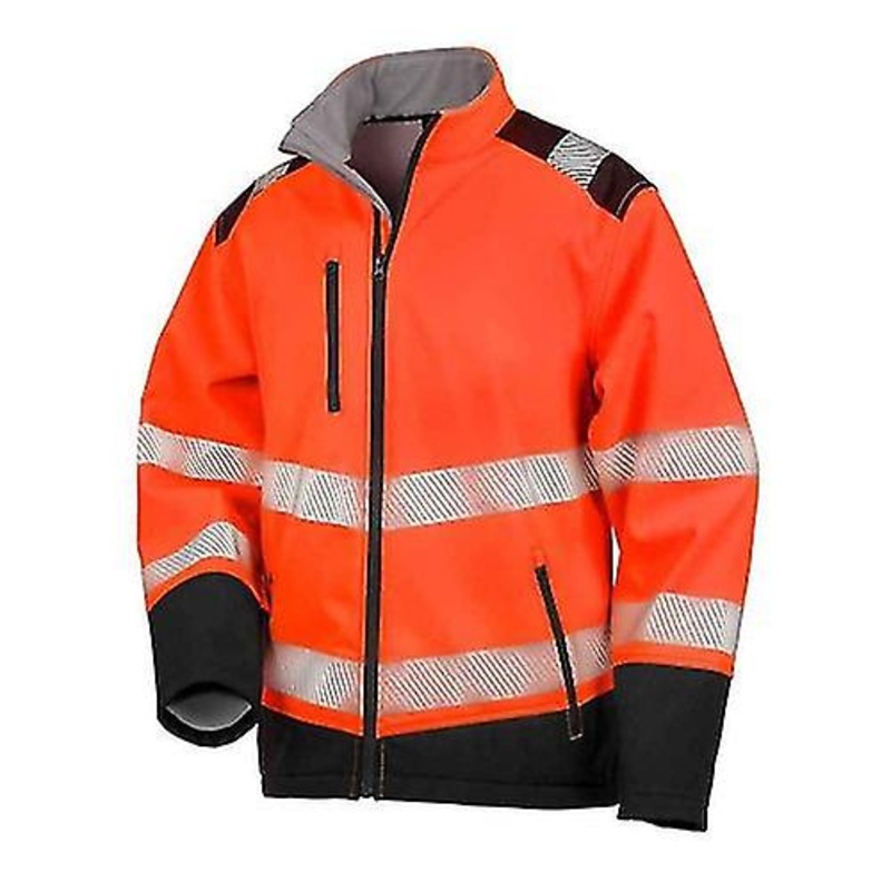 SAFE-GUARD by Result Unisex Adult Ripstop Printable Safety Soft Shell Jacket