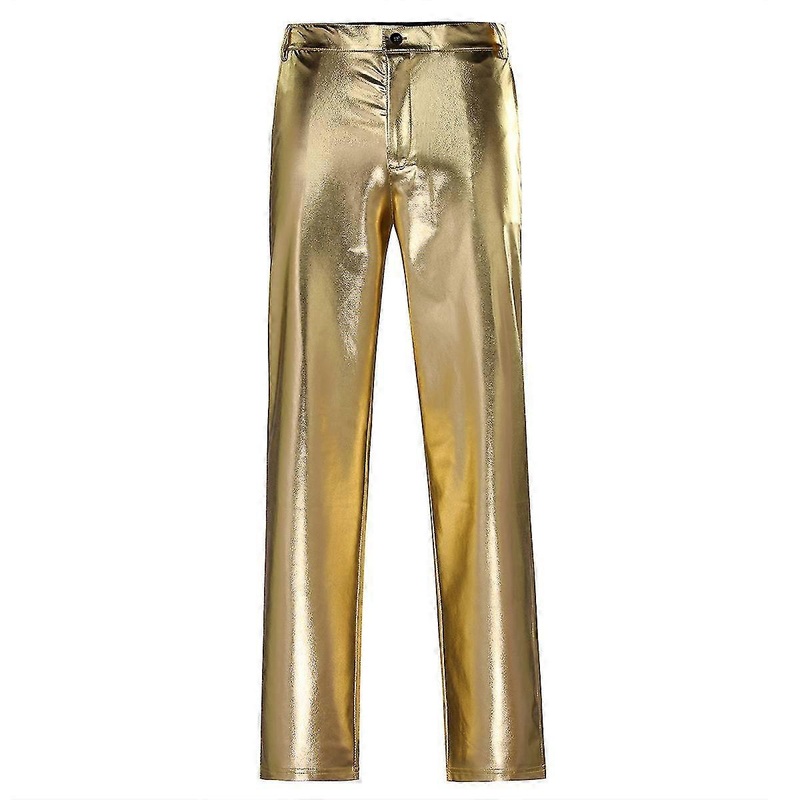 Mens Classic Night Club Metallic Casual Pants