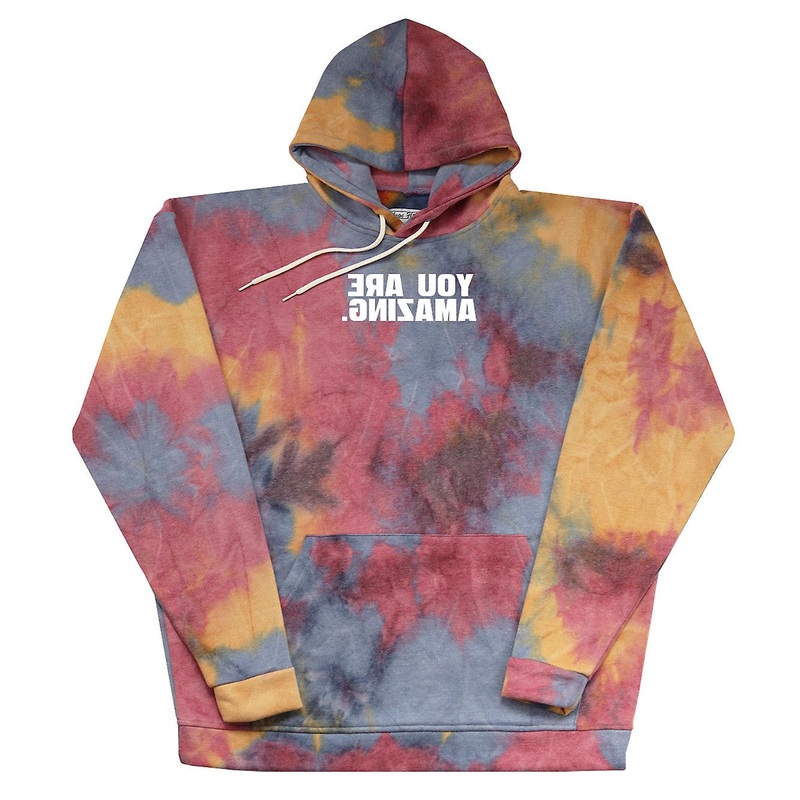 You Are Amazing – Huge Tie Dye Red Oversized Hoody