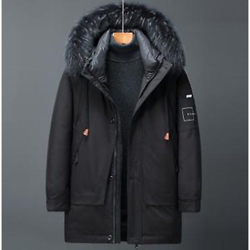 2022 Winter New Luxury Down Jacket Trendy Men’s Mid-length Hooded With Fur Collar Pie To Overcome Men’s And Women’s Couple Jackets