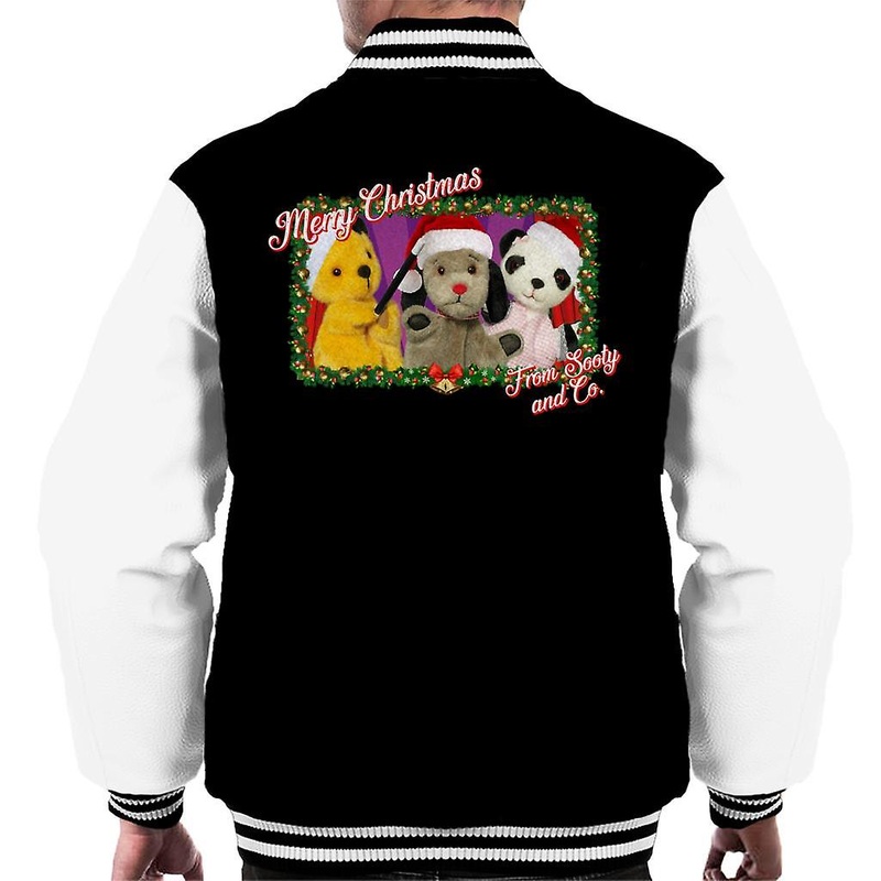 Sooty Christmas Merry Xmas From Sooty And Co Men’s Varsity Jacket