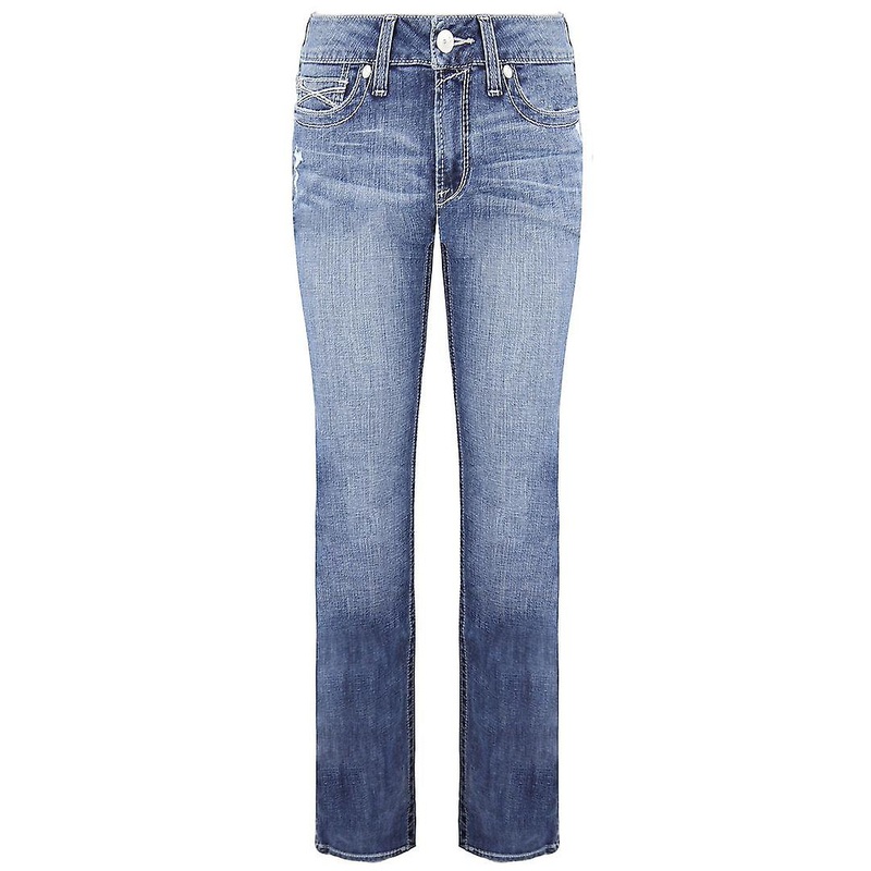Ariat Denim Mid Rise Straight Leg Blue Womens Arrow Gianna Fit Jeans 10034655