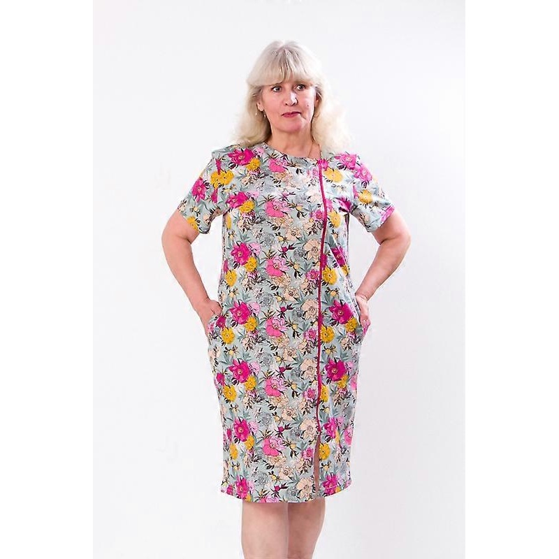 Womens Bathrobe with Belt & Pockets  Soft Fabric & Elegant Style, Summer,  HC 8054-005