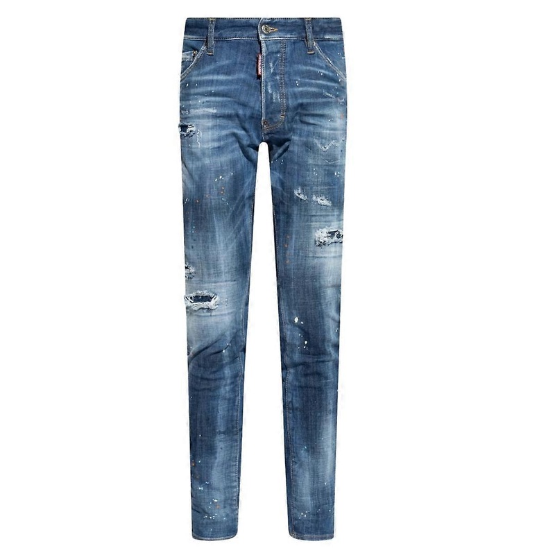 Dsquared2 Cool Guy Jean Blue Reinforced Ripped Wash Jeans