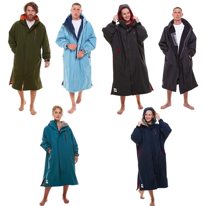 Red Adults Pro Change Evolution Long Sleeve Hooded Surf Swim Changing Robe