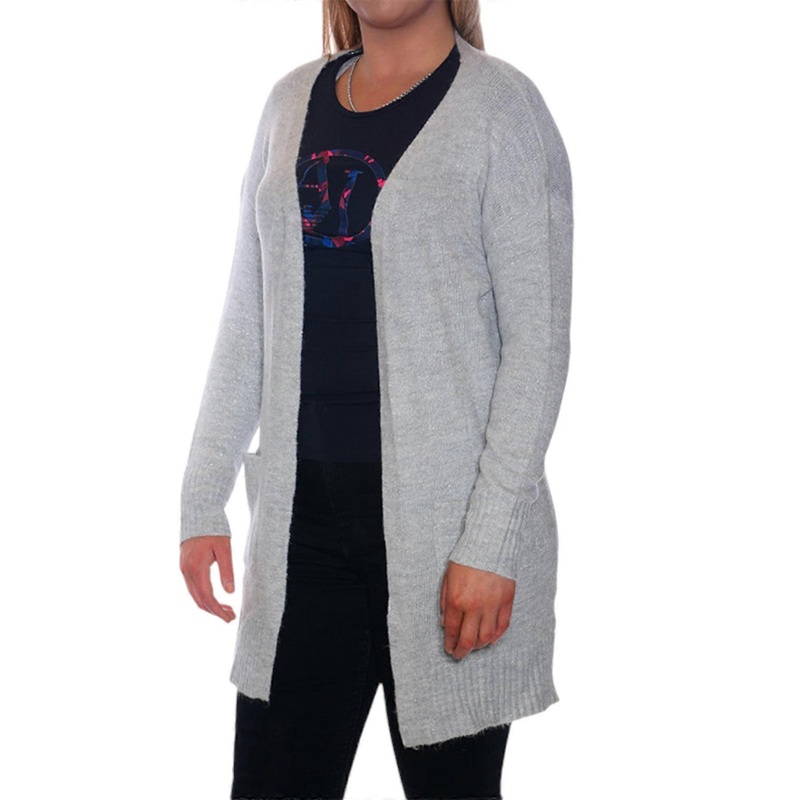 Zara Womens Open Glittery Cardigan Ladies Knit Casual Jumper Sweate