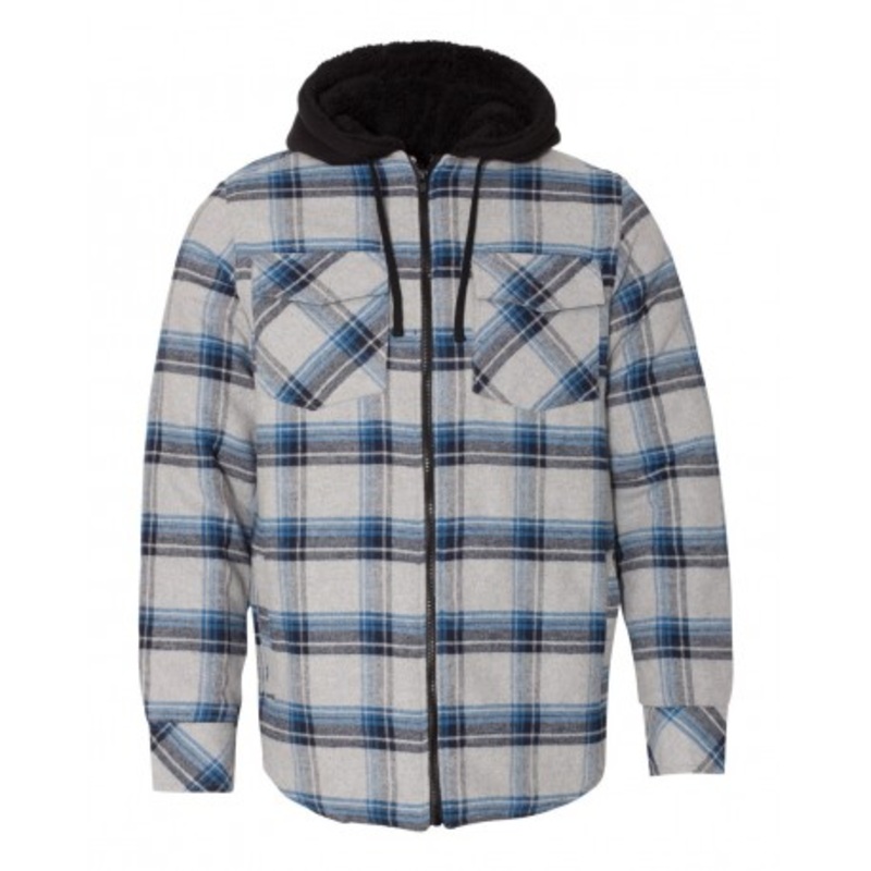 Burnside 8620 Quilted Flannel Hooded Jacket | Burnside 8620