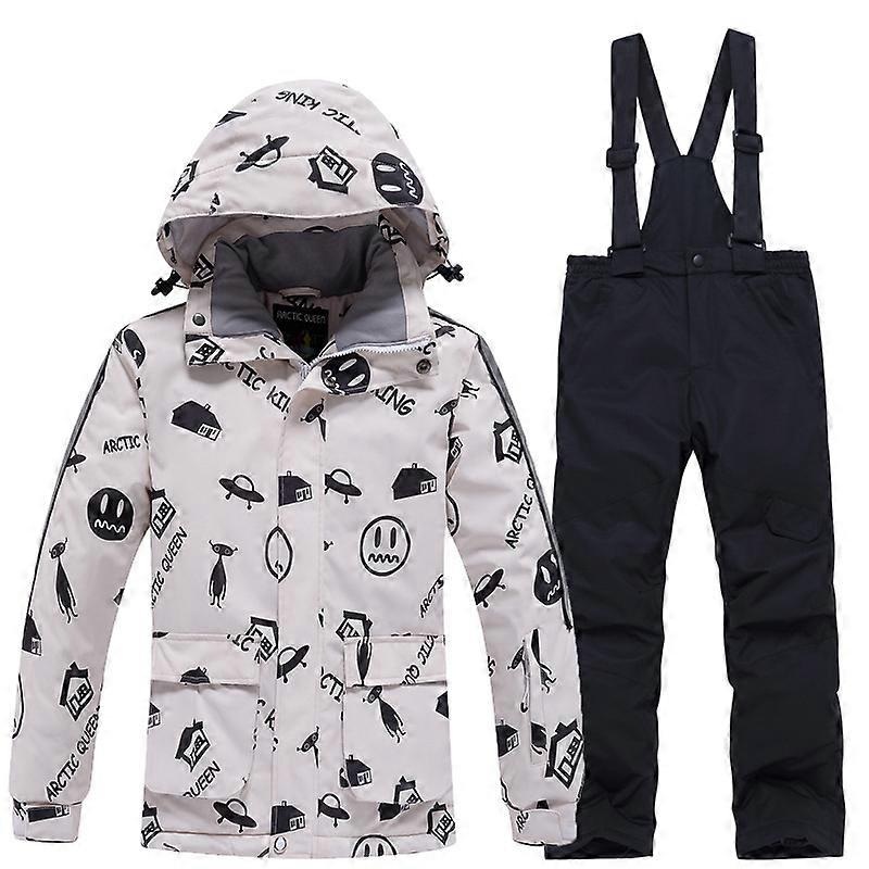 Winter -30 Children Ski Suit Professional Skiing Snowboarding Kids Jacket and Pants Warm Waterproof Snow Suit – 1027 Set