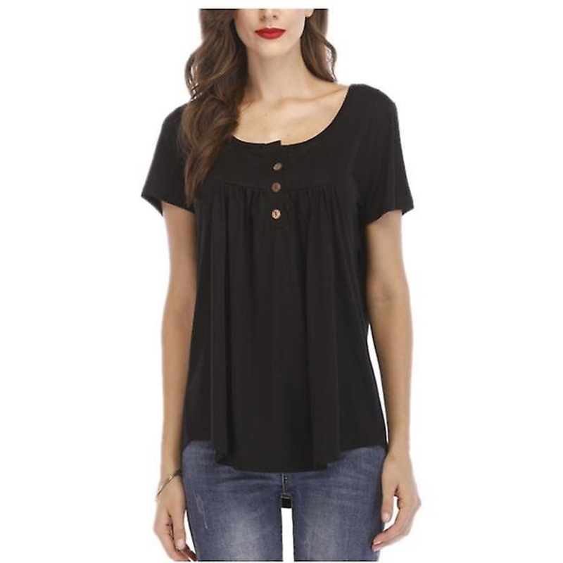 Womens Sleeveless Tank Tops Button Up V Neck Solid Loose Casual Tee Tops Blouse