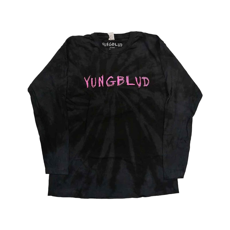 Yungblud Scratch Logo Dip Dye Long Sleeve T Shirt