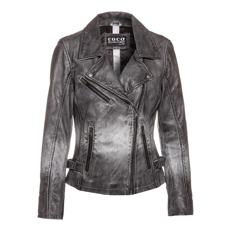 Women’s leather jacket made of genuine leather in a classic design