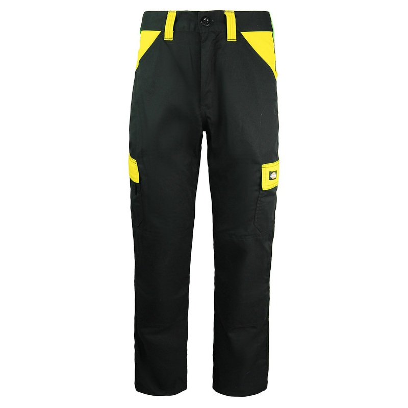 Dickies Everyday WorkWear Trousers Black Yellow Men Bottoms ED24 7S BLACK/YELLOW