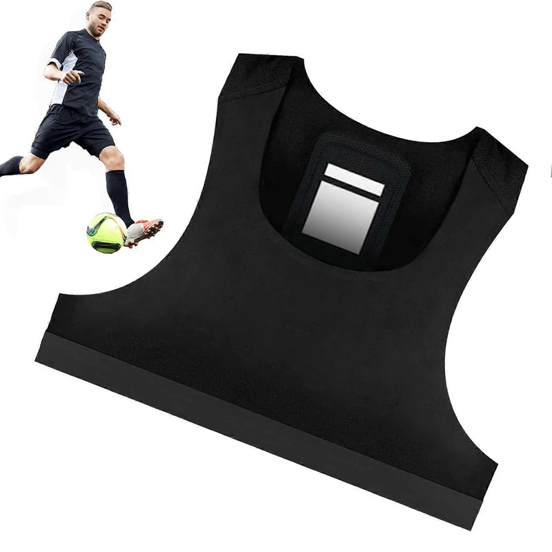 Sports Tracker Vest Soccer No Tracker Included Breathable Training Vest Men Women Black Size L