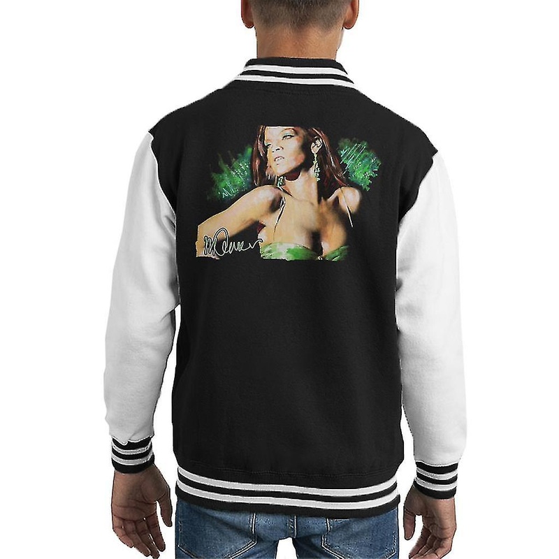 Sidney Maurer Original Portrait Of Rihanna Earrings Kid’s Varsity Jacket