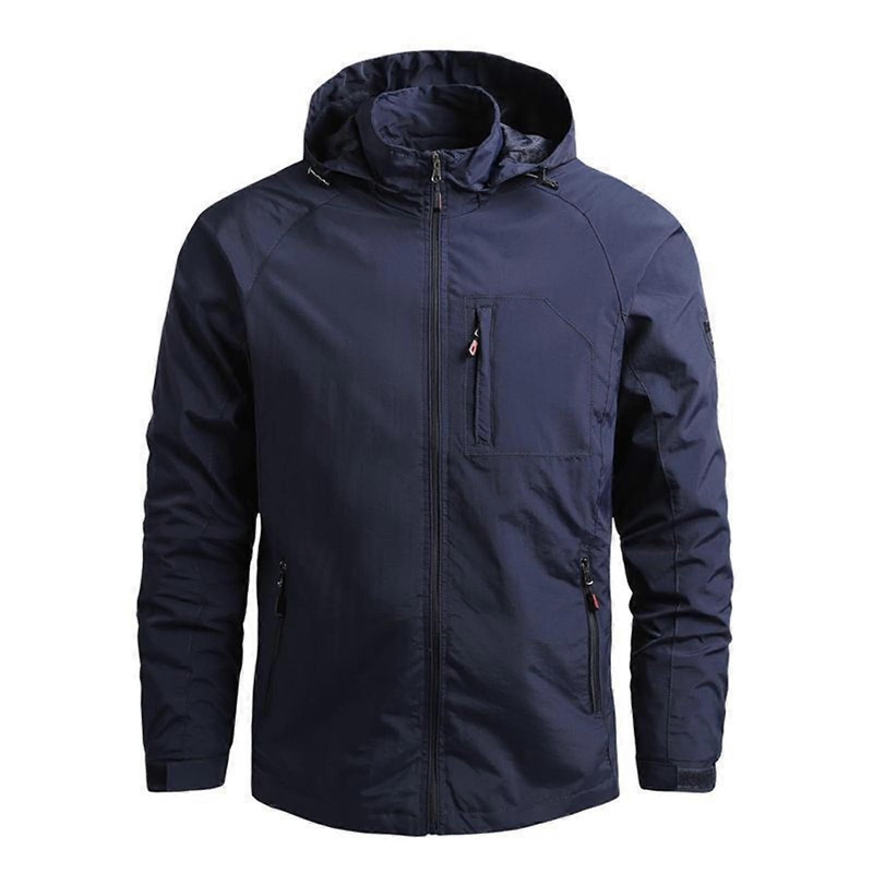 Packable Breathable Hooded Windproof Raincoat for Hiking